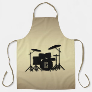 Monogram Drum Set Antique Gold Apron