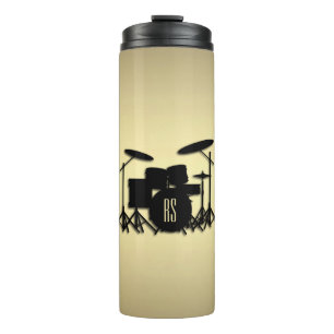 Monogram Drum Set Gold Thermal Tumbler