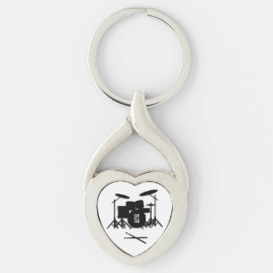 Monogram Drum Set Key Ring