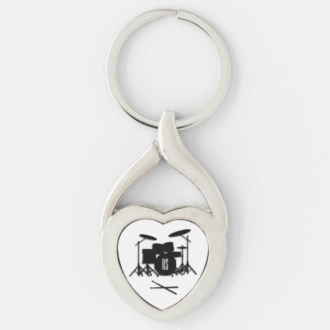 Monogram Drum Set Key Ring (Front)