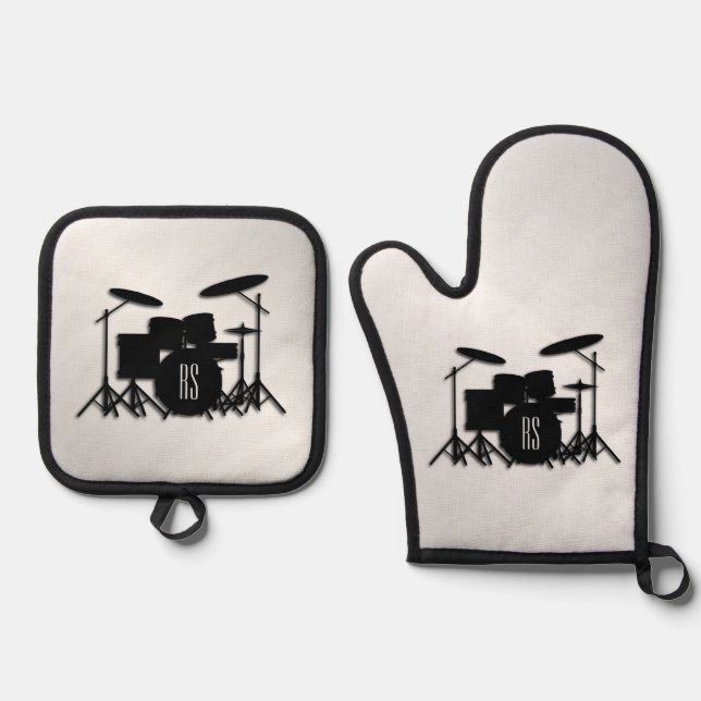 Monogram Drum Set Silver (Front)