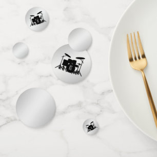 Monogram Drum Set Silver Confetti