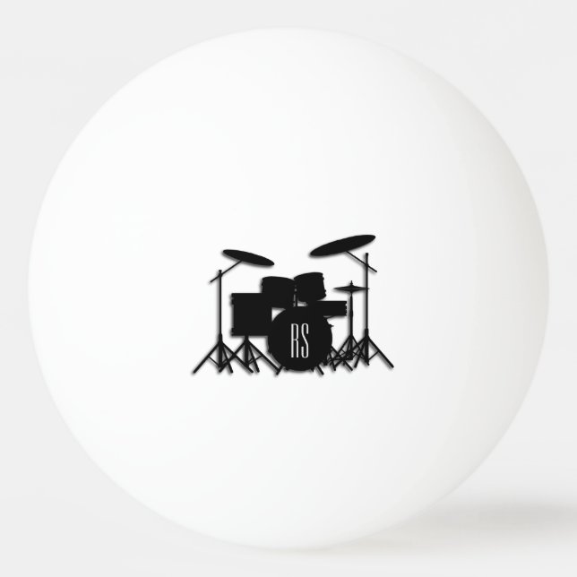 Monogram Drum Set Silver Ping Pong Ball (Front)
