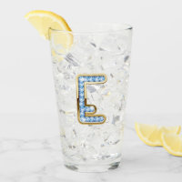 Monogram E - 16 oz Glass