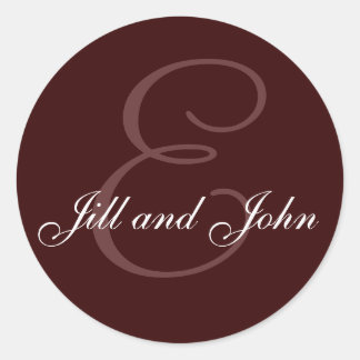Monogram E and Names Seal Chocolate brown