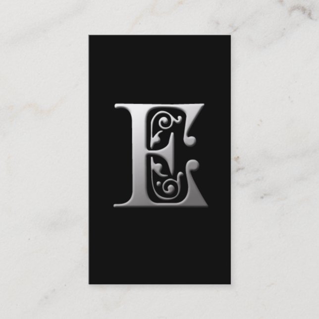 Monogram E business Cards (Front)