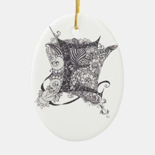 Monogram E Ceramic Tree Decoration