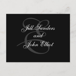 Monogram E First Names Save the Date Announcement Postcard