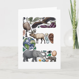 Monogram "E" note card