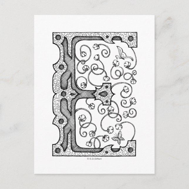 Monogram E Postcard (Front)