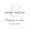 Monogram E Stickers for Wedding Favours