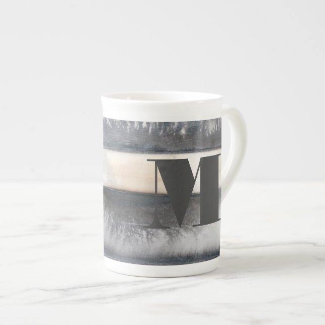 Monogram | Earth & Smoke I Bone China Mug (Front Right)