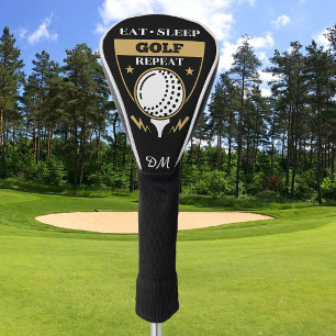 Monogram Eat Sleep Golf Repeat Head Cover