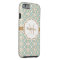 Monogram Eggshell Blue and Gold Quatrefoil