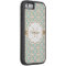 Monogram Eggshell Blue and Gold Quatrefoil