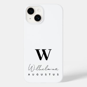 Monogram Elegance: Embrace Modern Minimalist Style Case-Mate iPhone 14 Case