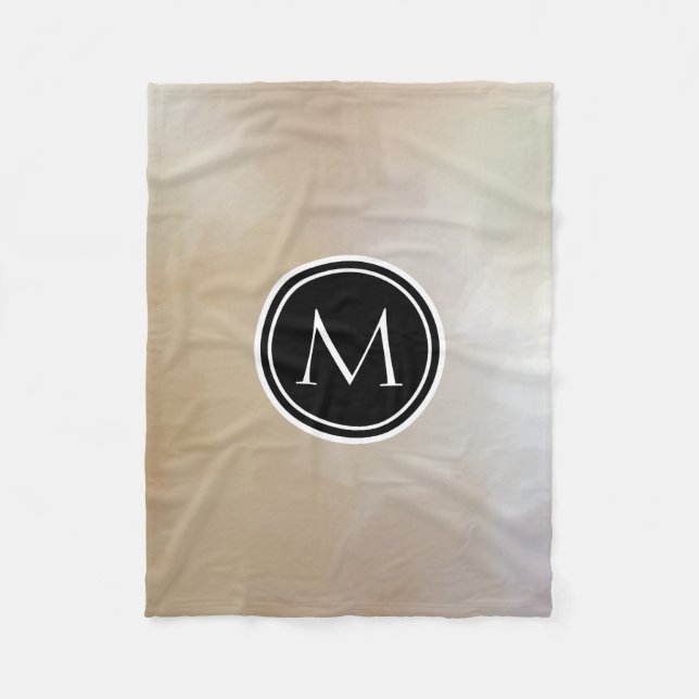 Monogram Elegant and Abstract Background Fleece Blanket (Front)