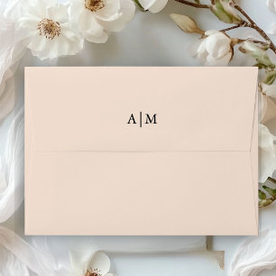 Monogram Elegant Beige Envelope