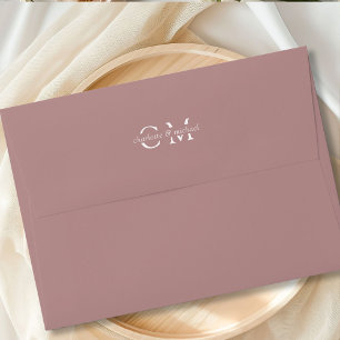 Monogram Elegant Brown Envelope