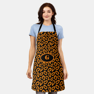 Monogram Elegant Customise Papaya Pattern Apron