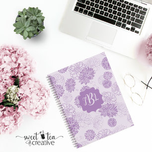 Monogram Elegant Floral Notebook