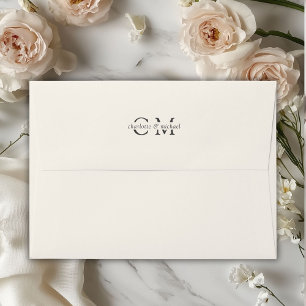 Monogram Elegant Ivory  Envelope