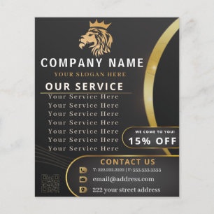 Monogram Elegant Lion Logo  Flyer