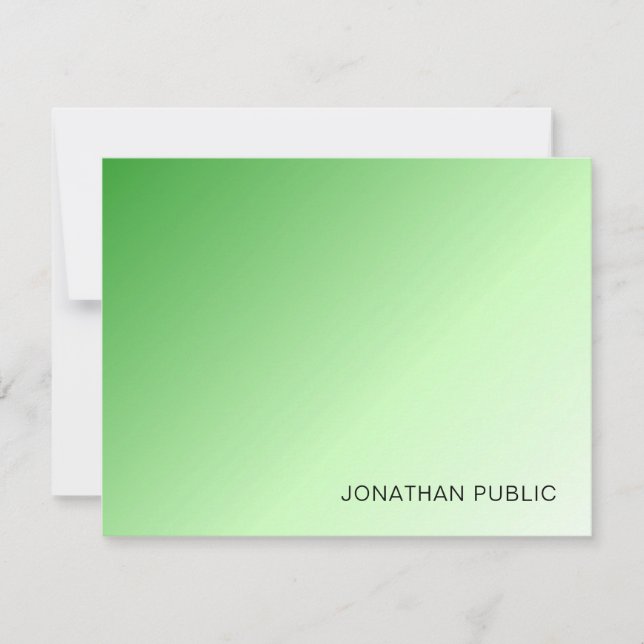 Monogram Elegant Minimalist Template Green White (Front)