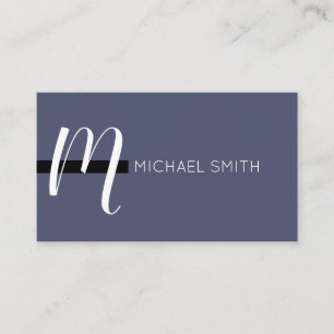 Monogram Elegant Modern Independence and Black Business Card