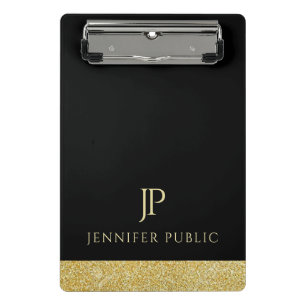 Monogram Elegant Modern Minimalist Design Trendy Mini Clipboard