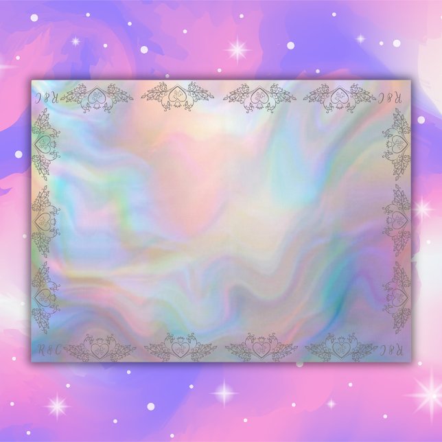 Monogram Elegant Mother-of-Pearl Colour SM. Weddin Tablecloth (Creator Uploaded)