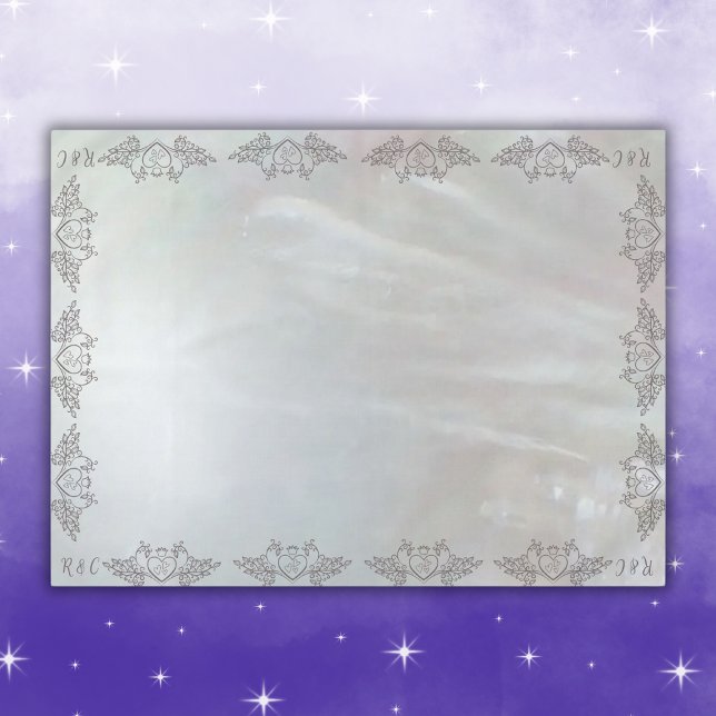 Monogram Elegant Mother-of-Pearl Lilac SM. Wedding Tablecloth (Creator Uploaded)