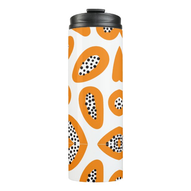 Monogram Elegant Papaya Pattern  Thermal Tumbler (Front)