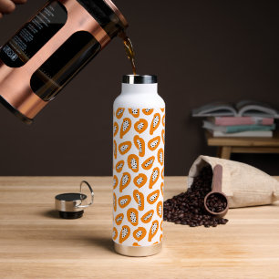 Monogram Elegant Papaya Pattern  Water Bottle