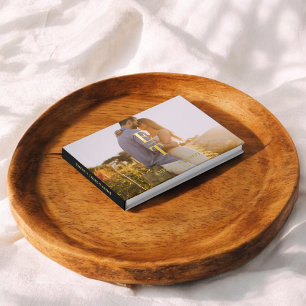 Monogram Elegant Photo Wedding Guest Book