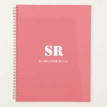 Monogram Elegant Pink Minimal 