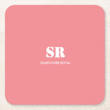 Monogram Elegant Pink Minimal 