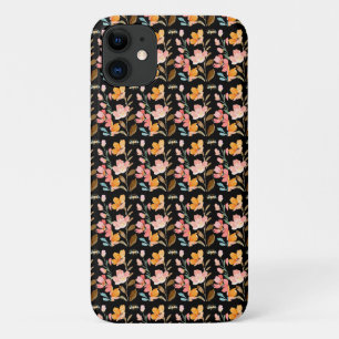 Monogram Elegant Pink Watercolor iPhone 11 Case