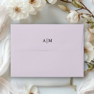 Monogram Elegant Purple Envelope