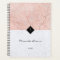 Monogram Elegant Rose Gold Grey Marble Planner