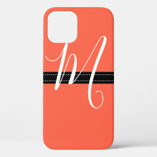 Monogram Elegant Tomato Solid Colour iPhone 12 Pro Case
