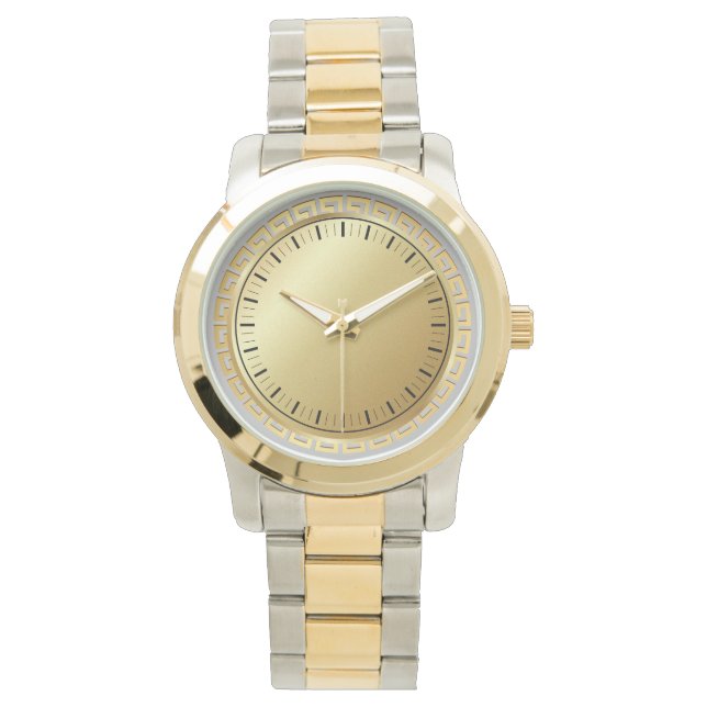 Monogram Elegant Unisex Two Tone  Bracelet Watch (Front)