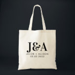 monogram elegant  wedding favor bridal party  tote bag<br><div class="desc">Designed by The Arty Apples Limited</div>
