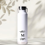 Monogram Elegant Wedding White Water Bottle Gift<br><div class="desc">Monogram Elegant Wedding White Water Bottle Gift. Personalise this stylish water bottle with your custom monogram initial.</div>