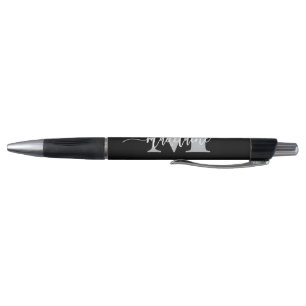 Monogram Elegant White Black Personal
