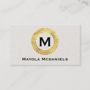 Monogram Element Expansion (gold II) Business Card