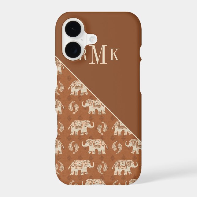 Monogram | Elephant Orange Caravan Pattern (Back)