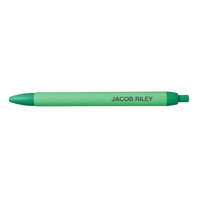 Monogram Emerald Green Black Ink Pen (Front)