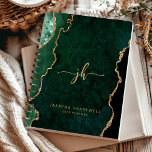 Monogram Emerald Green Gold Agate 2025 Planner<br><div class="desc">This elegant 2025 planner features an emerald green watercolor agate design trimmed with gold faux glitter. Personalise it with her monogram initials in trendy gold-coloured script lettering,  along with her name and the year in sans serif font.</div>