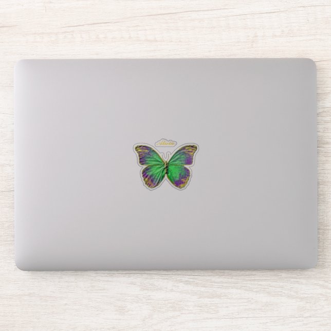 Monogram Emerald Purple Gold Butterfly (Computer)
